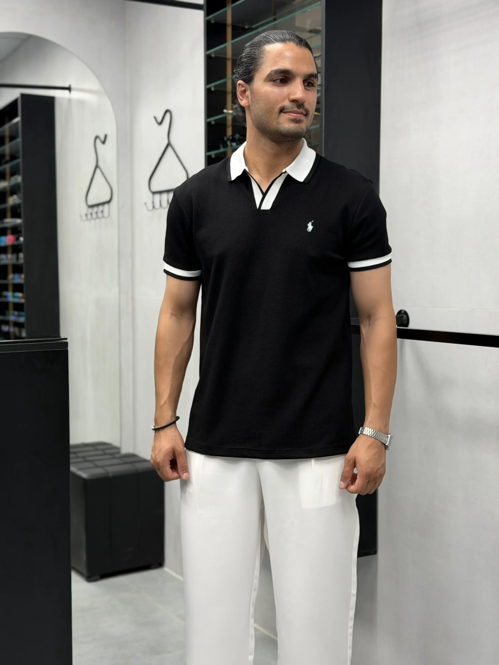 IMG_8084 تیشرت یقه شکاری حصیری POLO - تصویر 1